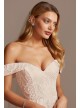 Floral Caviar Bead Off the Shoulder Wedding Dress  WG4010