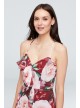 Floral Chiffon Wrap Dress with Cascading Ruffle Cachet 59588D