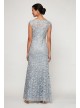 Floral Embroidered Mermaid Dress with Shawl Alex Evenings 8117912