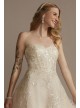 Floral Glitter Tulle Tea-Length Wedding Dress  CWG903