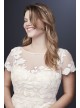 Floral Illusion Cap Sleeve Plus Size Wedding Dress Melissa Sweet 8MS251199