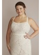 Floral Lace Halter Sheath Plus Size Wedding Gown DB Studio 9WG4055