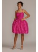 Floral Lace Mini A-Line Damas Dress Fifteen Roses WBM3056