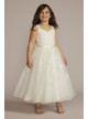 Floral Lace Tea Length Flower Girl Dress  DB Studio WG1459