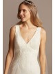 Floral Lace Wedding Dress with Tank Sleeves Galina 7KP3783