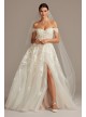 Floral Petite Wedding Dress with Removable Sleeves  7SWG834