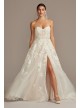 Floral Petite Wedding Dress with Removable Sleeves  7SWG834