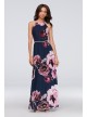 Floral Print Chiffon Halter Dress with Beaded Belt SL Fashions 9171244