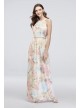 Floral-Printed Chiffon Sheath with Beaded Waist SL Fashions SL171169