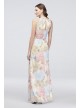 Floral-Printed Chiffon Sheath with Beaded Waist SL Fashions SL171169