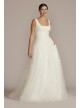 Floral Scoop Neck Sleeveless Wedding Gown DB Studio WG4062