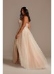 Floral Tall Plus Wedding Dress with Metallic Tulle  4XL9SWG871