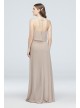 Flounced Crinkle Chiffon Halter Bridesmaid Dress  F19920