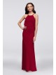 Flounced Crinkle Chiffon Sheath Bridesmaid Dress  F19773