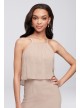 Flounced Crinkle Chiffon Sheath Bridesmaid Dress  F19773