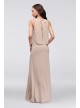 Flounced Crinkle Chiffon Sheath Bridesmaid Dress  F19773