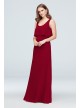 Flounced Crinkle Chiffon Tank Bridesmaid Dress  F19939