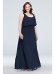 Flounced Crinkle Chiffon Tank Bridesmaid Dress  F19939