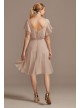 Flutter Sleeve Chiffon Short Bridesmaid Dress  F20241