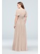 Flutter Sleeve Crisscross Mesh Bridesmaid Dress  F19933