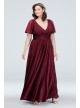 Flutter Sleeve Crisscross Mesh Bridesmaid Dress  F19933