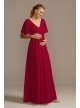 Flutter Sleeve Mesh Maternity Bridesmaid Dress  F20167