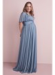 Flutter Sleeve Mesh Maternity Bridesmaid Dress  F20167