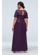 Flutter Sleeve Sequin Lace Plus Size Dress Le Bos 29168