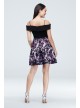 Foldover Off-the-Shoulder Floral Skirt Mini Dress Morgan and Co 12700