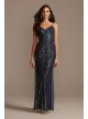 Geometric Sequin Spaghetti Strap Sheath Dress DB Studio DS270125