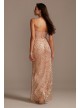 Geometric Sequin Spaghetti Strap Sheath Dress DB Studio DS270125