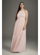 Georgette Bridesmaid Dress with Peasant Skirt  VW360488