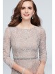 Glitter Lace 3/4-Sleeve Cocktail Dress with Belt Cachet 60427D