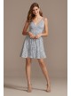 Glitter Lace Short Surplice Spaghetti Strap Dress Speechless X41823H958