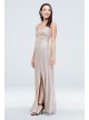 Glitter Metallic Draped Double Skinny Strap Gown Morgan and Co 21882D