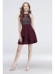 Glitter Scuba Halter Dress with Asymmetrical Skirt Speechless D72971TGQ