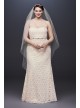 Guipure Lace Sheath Plus Size Wedding Dress Galina 9WG3885