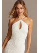 Halter Keyhole Lace Dress with Lace-Up Back DB Studio 650711