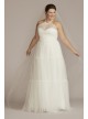 Halter Plus Size Wedding Gown with Tiered Skirt DB Studio 9WG4050