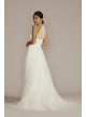 Halter Tulle Tall Wedding Gown with Tiered Skirt DB Studio 4XLWG4050