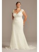 Hand Beaded Cap Sleeve Plus Size Wedding Dress Melissa Sweet 8MS251206