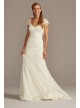 Hand Beaded Lace Cap Sleeve Petite Wedding Dress Melissa Sweet 7MS251206