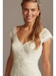 Hand Beaded Lace Cap Sleeve Tall Wedding Dress Melissa Sweet 4XLMS251206