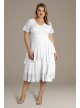 Harmony Tiered Lace Plus Size Short Wedding Dress Kiyonna 19220901