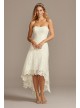 High-Low Tea-Length Corded Lace Wedding Dress Galina WG3925