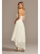 High-Low Tea-Length Corded Lace Wedding Dress Galina WG3925