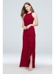 High-Neck Bridesmaid Dress with Cascade Twist  F19992