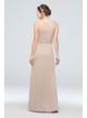 High-Neck Chiffon Bridesmaid Dress with Cascade  F20014