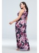 High-Neck Chiffon Plus Size Dress with Crystals SL Fashions 9471323