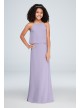 High Neck Crinkle Chiffon Junior Bridesmaid Dress  JB9879